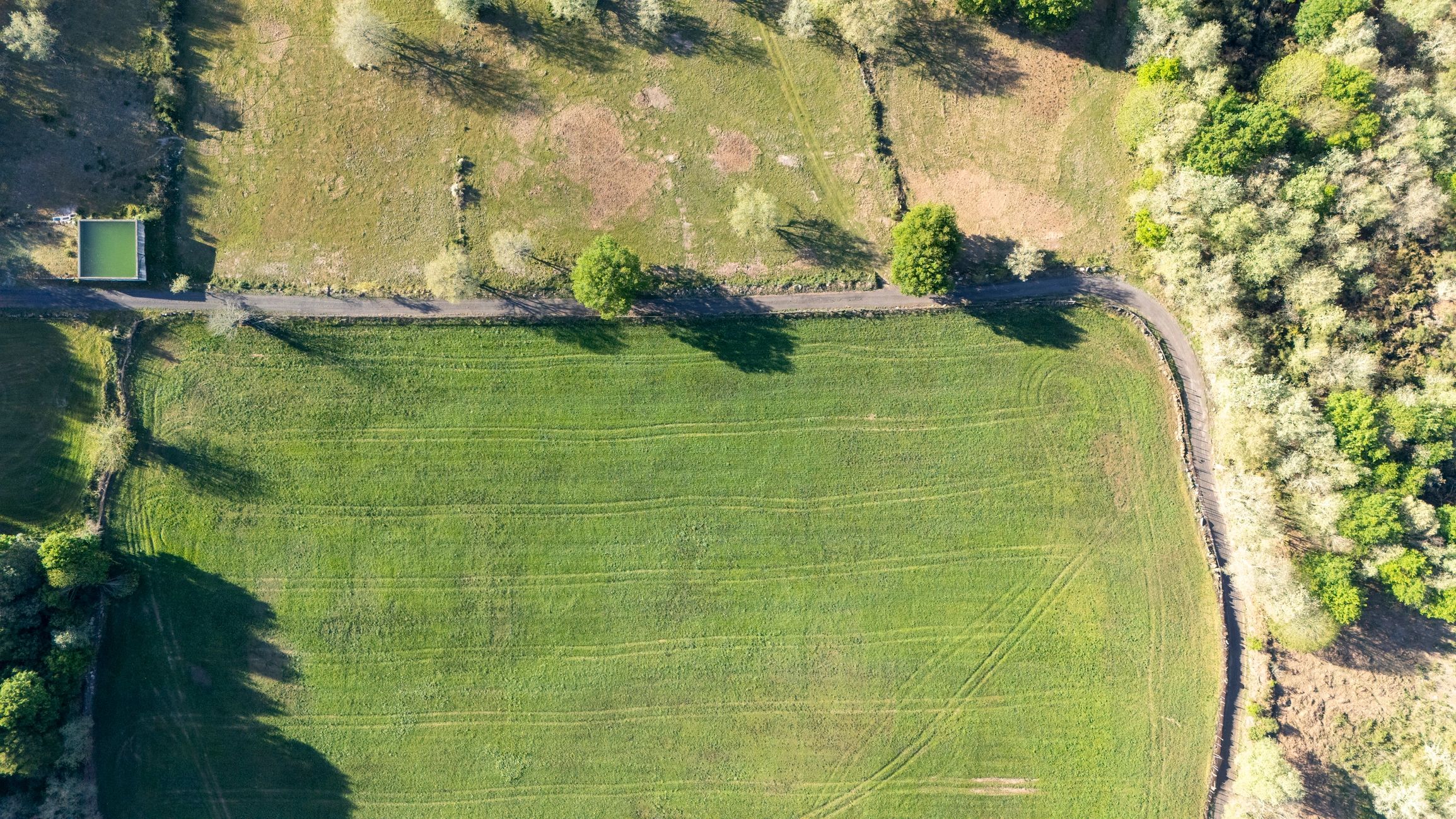 Aerial terrain view used for elevation analysis