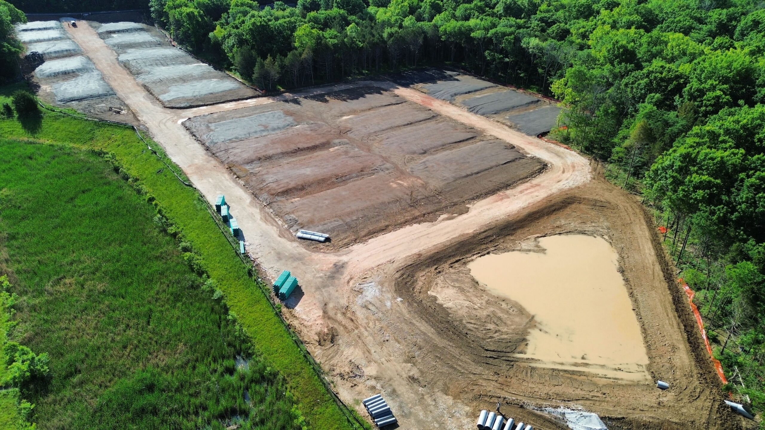 Drone image of east pads for aerial photography services
