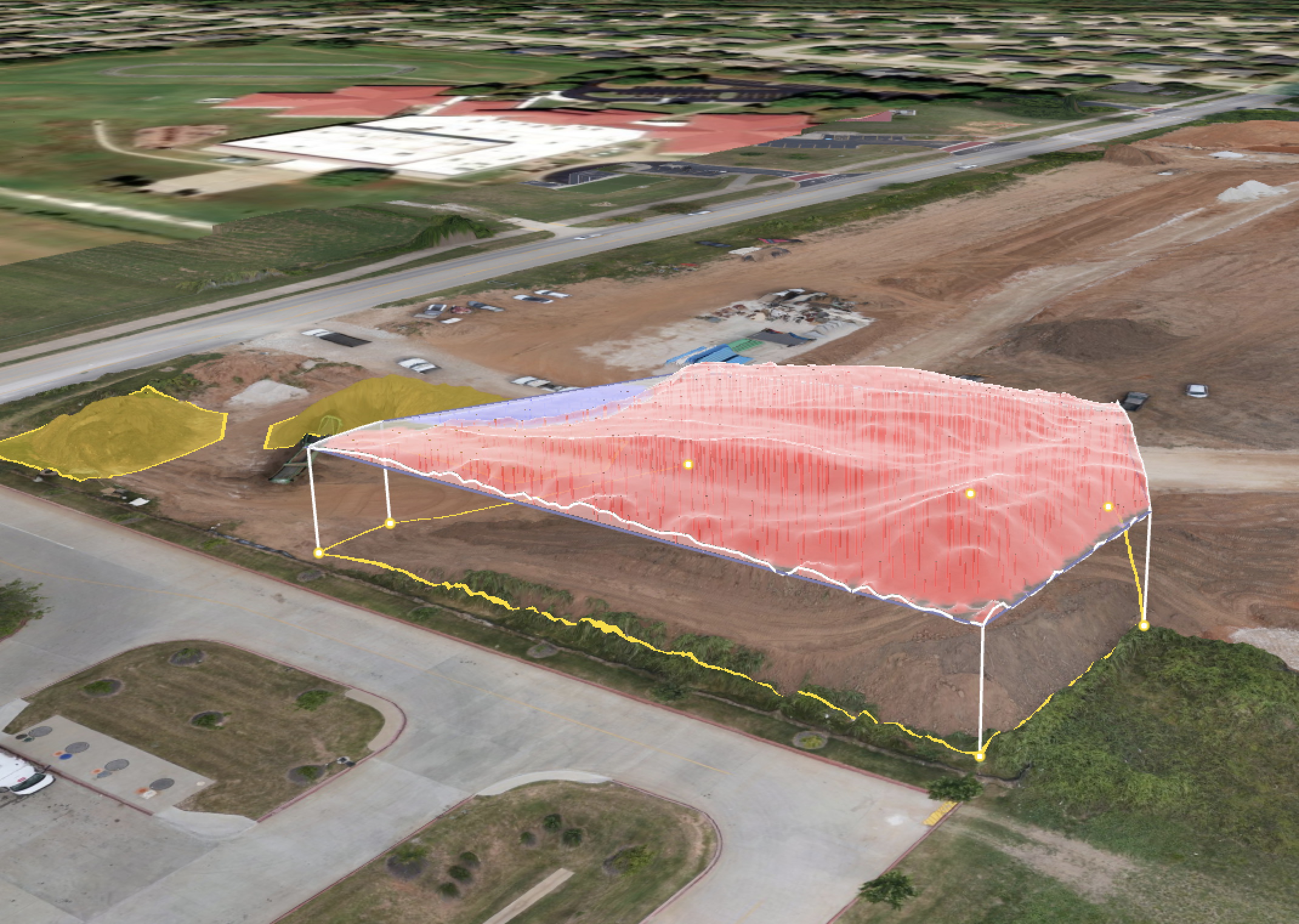 Drone stockpile image for project insights